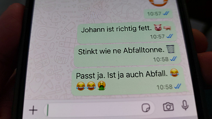 Chatverlauf mit beleidigenden Inhalten